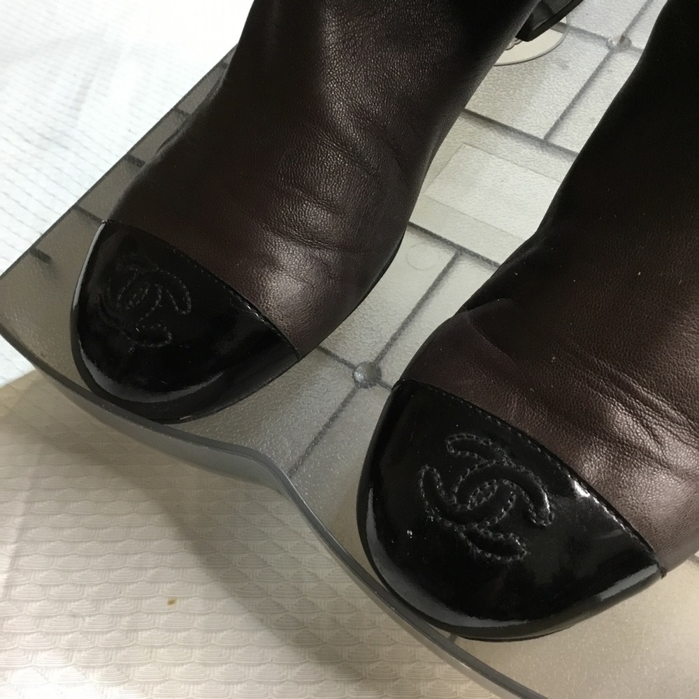 Chanel leather boots
